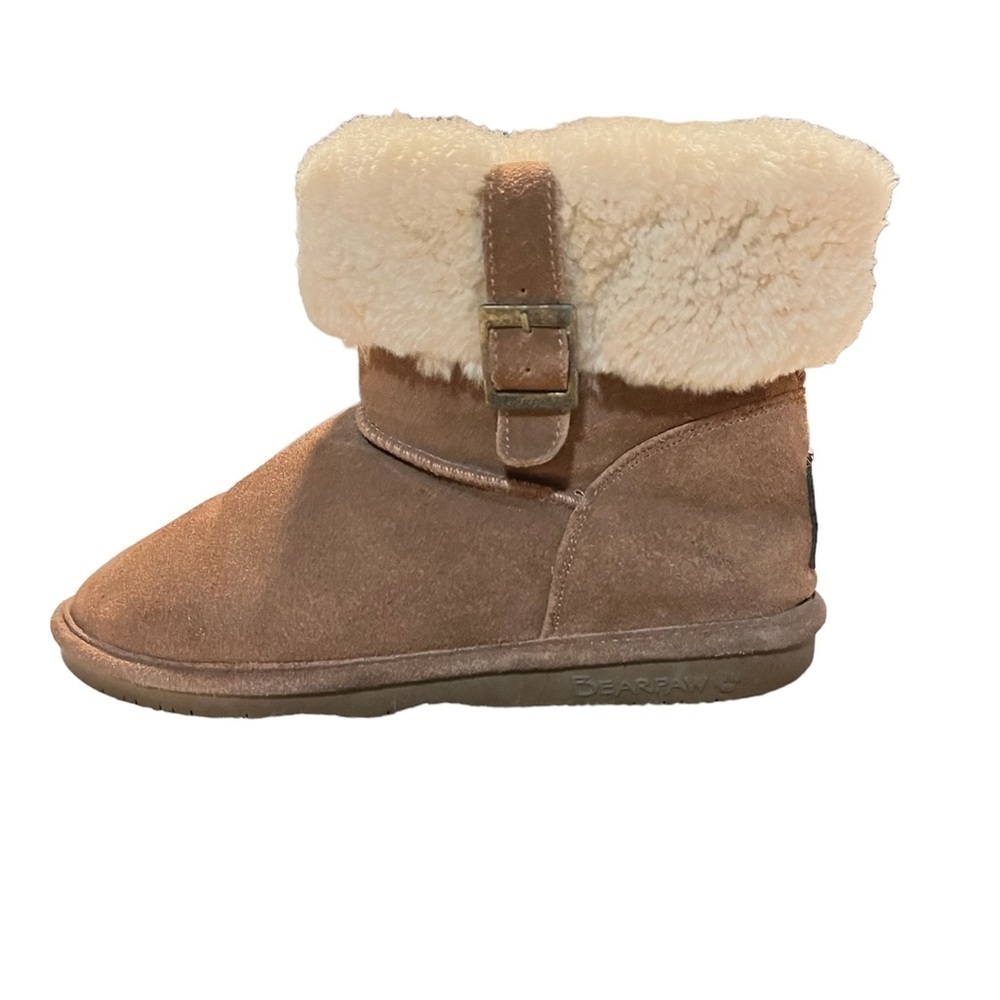 BearPaw Abbey Suede Sheepskin Lining Boots Sz 9